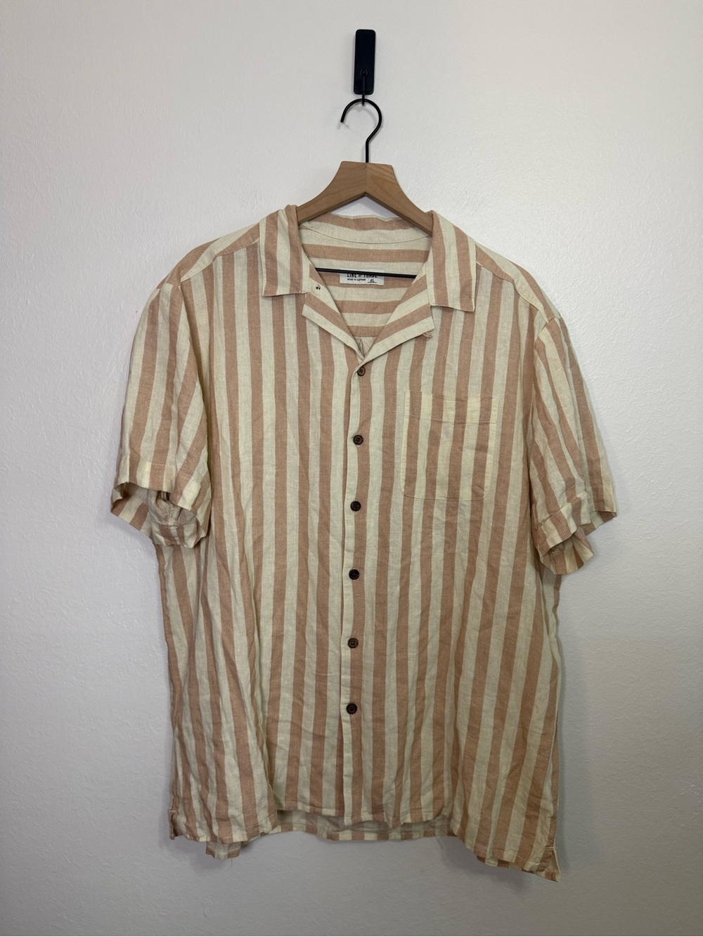 Line of Trade Breeze Camp Shirt Striped Linen Blend